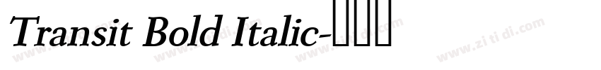 Transit Bold Italic字体转换